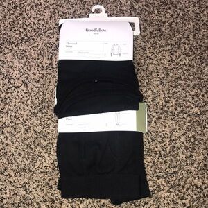 Goodfellow & Co Black Thermal Shirt and Pants Baselayer Set Size Small | NWT
